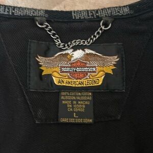 Harvey Davidson black Jean vest.